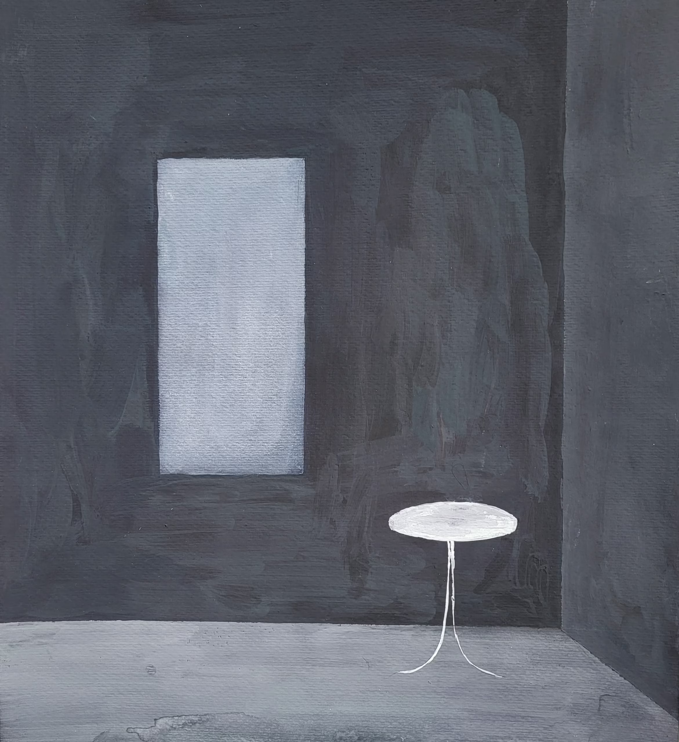 Bez tytułu 32,5x36 cm, gwasz na papierze, 2024
